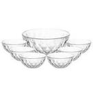 Conjunto 7 Peças Para Sobremesa De Vidro Diamond Lyor