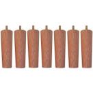 Conjunto 7 Pés Fixo para Cama Box Casal para Moveis Box Solteiro 13cm Dimader Mel