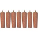 Conjunto 7 Pés Fixo para Cama Box Casal para Moveis Box Solteiro 13cm Dimader Mel