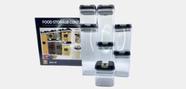 Conjunto 7 Potes Organizadores Mantimentos Hermético