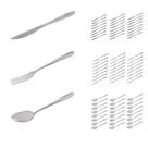 Conjunto 72 Talheres Inox Polido Garfo Colher Faca Luxo