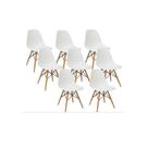 Conjunto 8 Cadeiras Charles Eames Eiffel Dsw - Branca