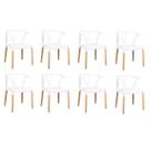 Conjunto 8 Cadeiras Polipropileno Wishbone Yescasa
