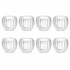 Conjunto 8 Copos Café 90ml Pequeno Vidro Transparente Moderno Decorativo Dupla Camada Mesa Posta Escritório Home Office Cafeteria Decoração Cozinha