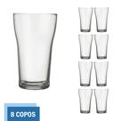 Conjunto 8 Copos Vidro 200ml Boteco Chopp Transparente Nadir Conjunto 8 Copos Vidro 200ml Boteco Chopp Transparente Nadir