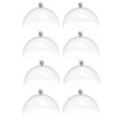 Conjunto 8 Cúpulas 25cm Brancas Porta Bolo Tortas Doces Padaria Café Bubble Crippa
