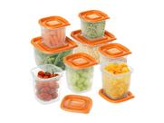 Conjunto 8 Potes Laranja Continental Freezer E Microondas