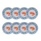 Conjunto 8 Pratos 22cm Sobremesa Melamina Resistente A Queda