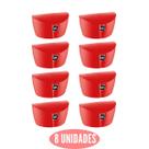 Conjunto 8 Saleiros Vermelho 500ml Alta Qualidade Gourmet