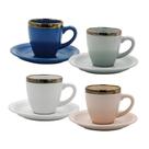 Conjunto 8pçs Para Café Em Porcelana 100ml Full Fit