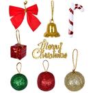 Conjunto 9 pendentes natalinos para árvore de Natal pequena Grillo