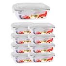 Conjunto 9 Potes de Vidro c/ Tampa Hermética 640ML
