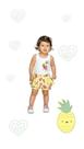 Conjunto abacaxi com shorts babados elian
