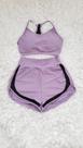 Conjunto Academia Feminino Fitness Short duplo e Top c/ bojo