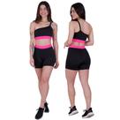 Conjunto Academia Feminino Top Um Ombro Só E Short Cintura Alta BlackNeon Conjunto Academia Feminino Top Um Ombro Só E Short Cintura Alta BlackNeon