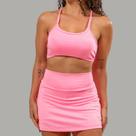 Conjunto Academia Top Nadador + Short Saia com Bolsos internos para celular/fone/chave dos 2 lados