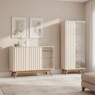 Conjunto Açaí Ripado de Cristaleira e Buffet 3 Portas