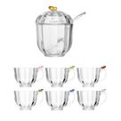Conjunto Açucareiro e 6 Xícaras para Café Expresso Borboleta Conjunto Açucareiro e 6 Xícaras para Café Expresso Borboleta
