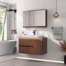 Conjunto Adelaide 90 Suspenso LED Espelheira Cuba - Fabribam Cacau