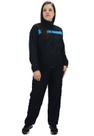 Conjunto Agasalho Feminino Tactel Microfibra Butu Biru Preto