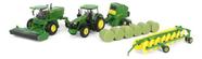 Conjunto Agrícola John Deere ERTL 164 Trator 7R 250 Enfardadeira e Fardos 45931