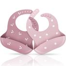 Conjunto ajustável de 2 babadores de silicone ME.FAN