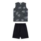 Conjunto Alakazoo infantil menino regata e bermuda natureza