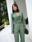 Conjunto alfaiataria blazer cruzado cropped