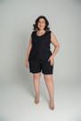 Conjunto Alfaiataria Colete Botões Bolso lapela e Shorts Preto Conjunto Alfaiataria Colete Botões Bolso lapela e Shorts Preto