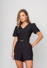 Conjunto Alfaiataria Com Blusa Ampla e Short Fivela Preto Salvatore Conjunto Alfaiataria Com Blusa Ampla e Short Fivela Preto Salvatore