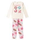 Conjunto Algodão Menina Blusa Longa E Calça Select Branco Conjunto Algodão Menina Blusa Longa E Calça Select Branco