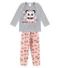 Conjunto Algodão Menina Blusa Longa E Calça Select Cinza