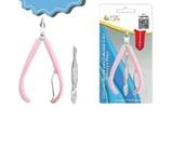 Conjunto: alicate para cuticulas cabo plastico e pinca