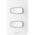 Conjunto Alumbra Gracia 4X2 Branco Com Placa 2 Simples 85324