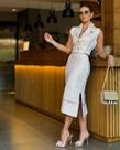 Conjunto Amélia Branco e Dourado Conjunto Amélia Branco e Dourado