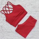 Conjunto Ana Ruga Texturizado Para Academia Feminino Short Cós Alto Top com Bojo