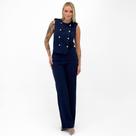 Conjunto Analiss Shine Alfaiataria Blusa Regata e Calça Wide Leg Feminina
