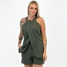 Conjunto Analiss Shine Alfaiataria Blusa Regata e Shorts Feminino