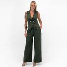 Conjunto Analiss Shine Alfaiataria Colete e Calça Wide Leg Feminino Conjunto Analiss Shine Alfaiataria Colete e Calça Wide Leg Feminino