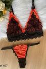 conjunto andiara com preto e laranja neon