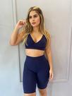 Conjunto Aniely Fitness Com Amor TOP + Short Ciclista TAM M