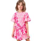Conjunto Animê de Coração com Laço Off White Verão
