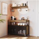 Conjunto Aparador Buffet Bar York com Prateleira Complementos 90cm 02 portas Complementos Artesano