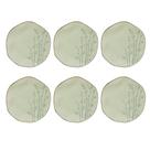 Conjunto Aparelho De Jantar Oxford 06 Pratos Rasos 27,5cm Cerâmica Bambu
