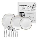 Conjunto Aparelho Jantar Oxford Talheres Brinox Servir Festa