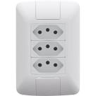 Conjunto Aria 3 Tomadas 2P+T 10A 250V Branco Tramontina Conjunto Aria 3 Tomadas 2P+T 10A 250V Branco Tramontina