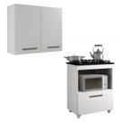 Conjunto Armário Aéreo de Cozinha 2 Portas e Balcão para Cooktop 5 Bocas 1 Porta 1 Nicho Conjunto Armário Aéreo de Cozinha 2 Portas e Balcão para Cooktop 5 Bocas 1 Porta 1 Nicho