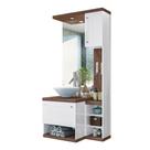 Conjunto Armario para Banheiro Arezzo Nogal Ebano Conjunto Armario para Banheiro Arezzo Nogal Ebano