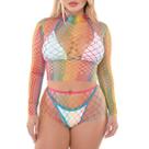 Conjunto Arrastão Cropped Manga longa Moda Sexy Verão Moda Folia