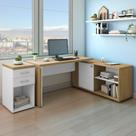 Conjunto Artany - Escrivaninha Smart e Gaveteiro Toq Olmo Com Branco
